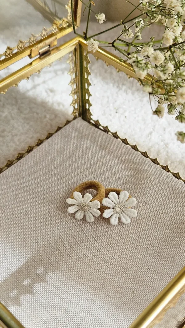 Elastiekjes Daisy Wit