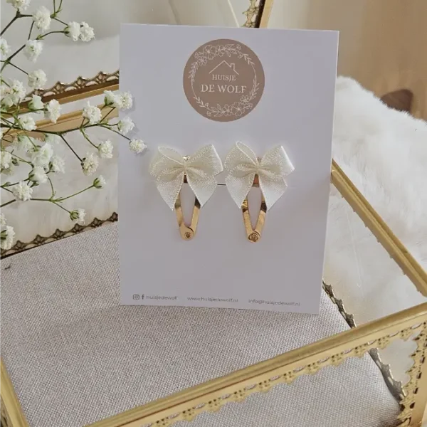 Haarspeldjes Duo Bowie - Creme