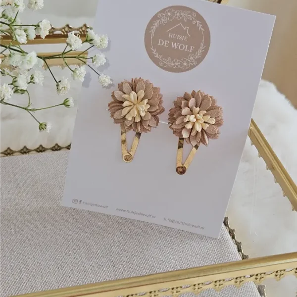 Haarspeldjes Duo Eloise - Latte