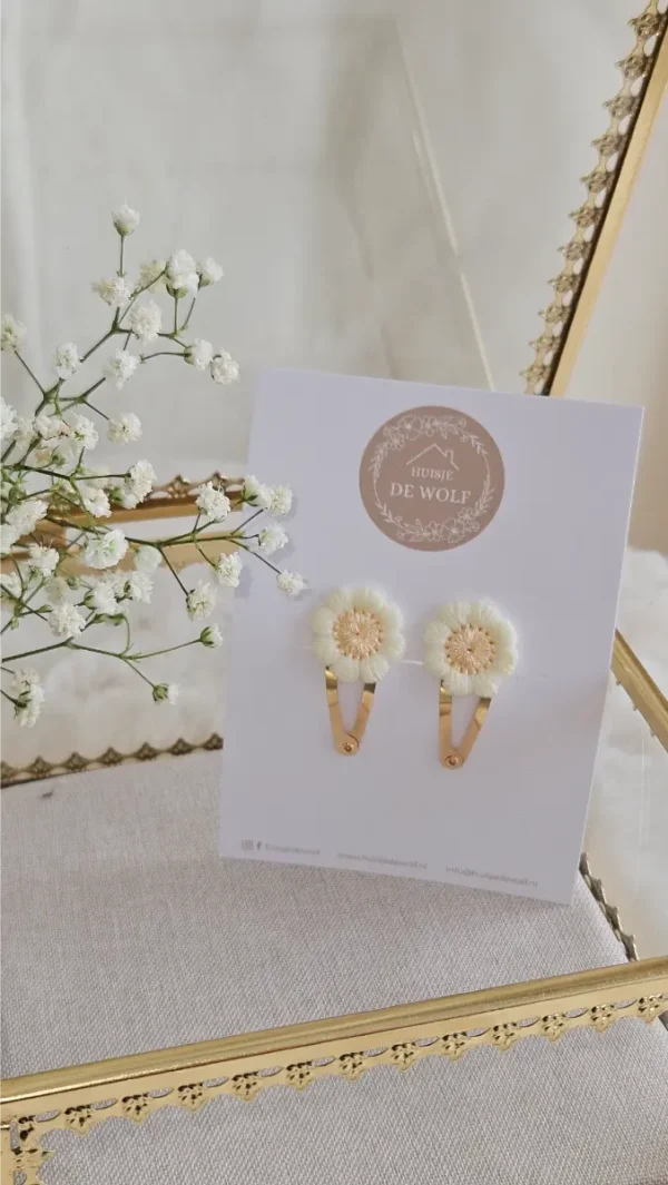 Haarspeldjes Duo Mare - Creme
