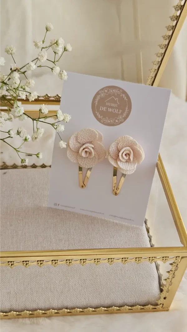Haarspeldjes Duo Rosa - Beige