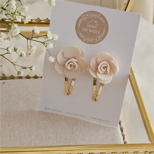 Haarspeldjes Duo Rosa - Beige