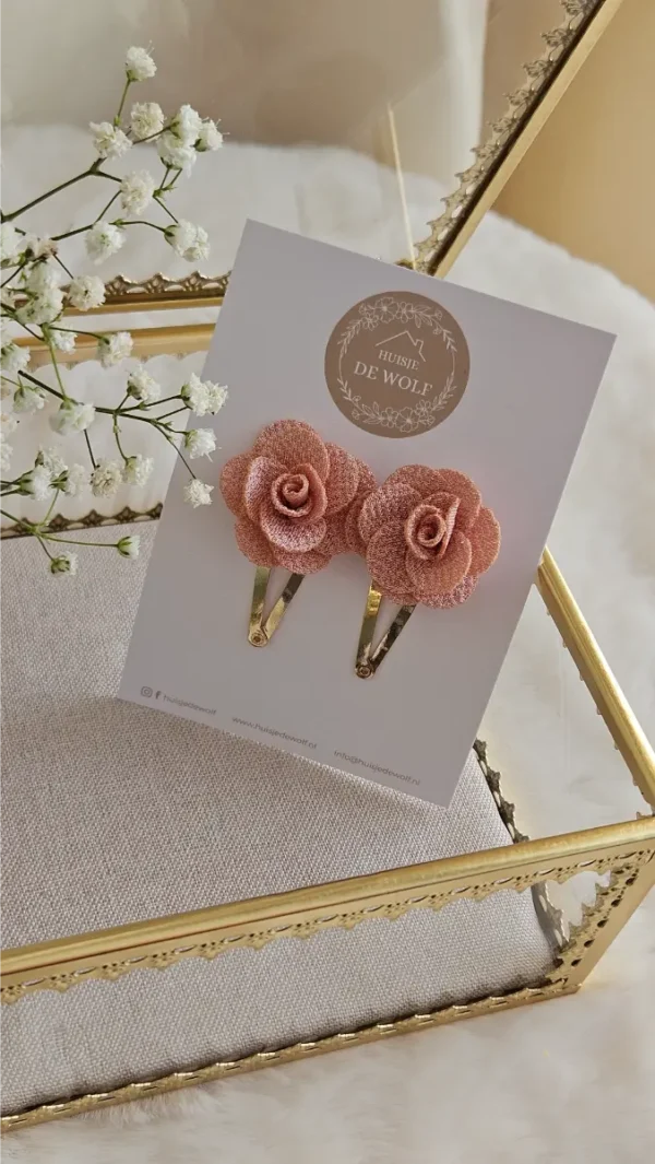 Haarspeldjes Duo Rosa - Oud Roze