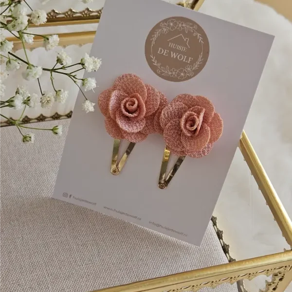 Haarspeldjes Duo Rosa - Oud Roze