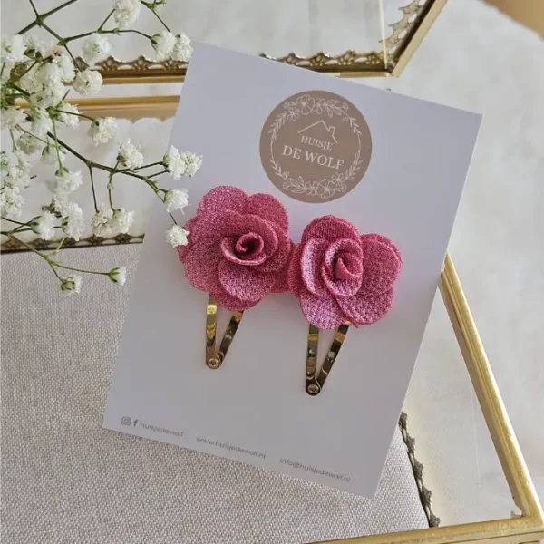 Haarspeldjes Duo Rosa - Roze