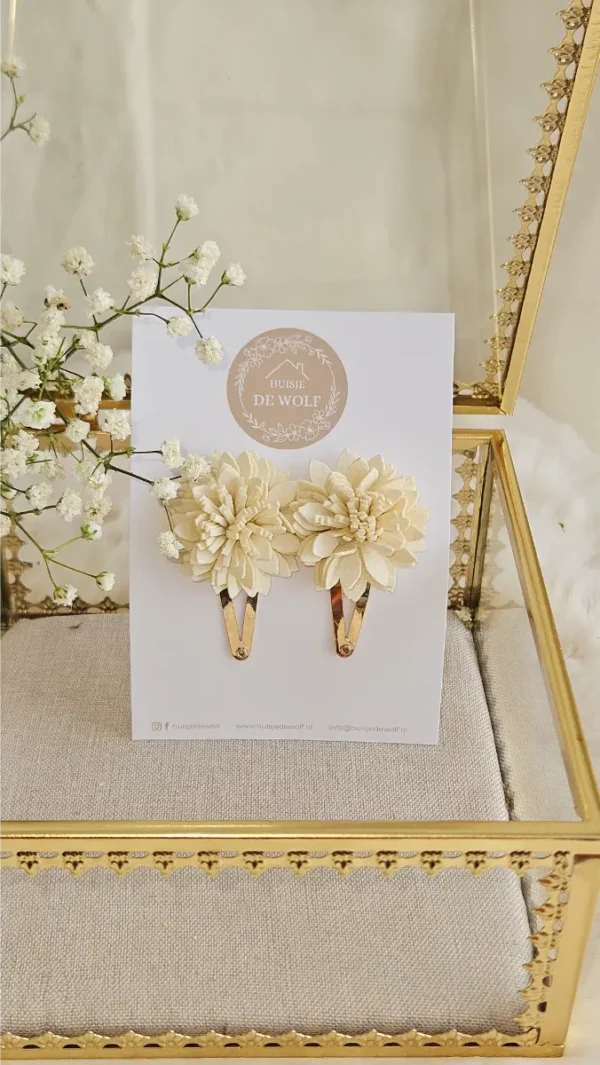 Haarspeldjes Duo Yenthe - Creme