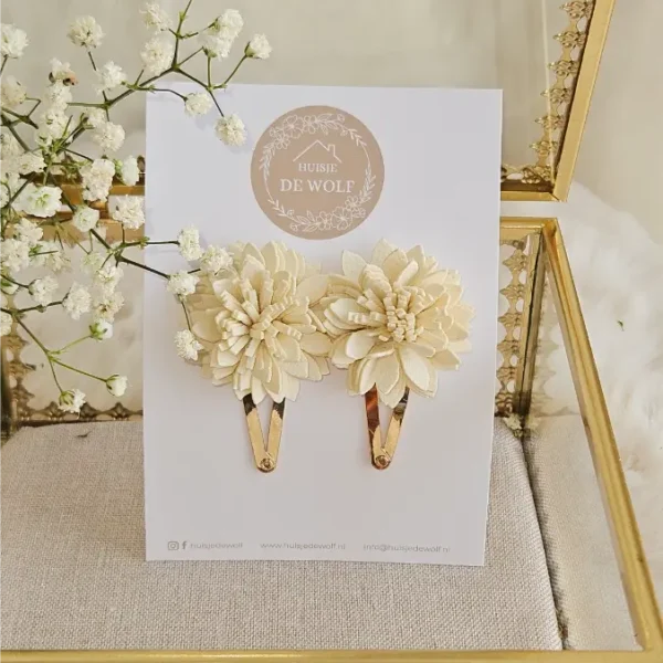 Haarspeldjes Duo Yenthe - Creme