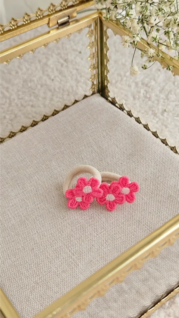 Mini Elastiekjes Fleur Fuchsia