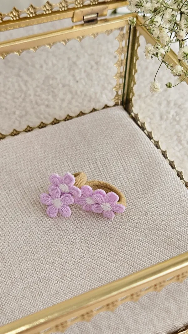 Mini Elastiekjes Fleur Lila