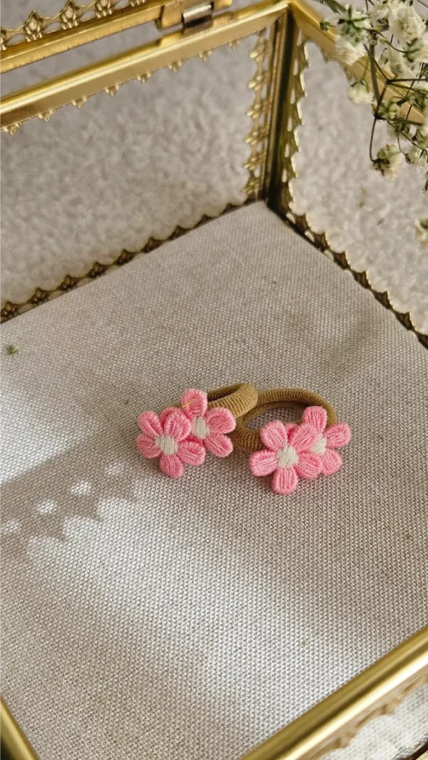 Mini Elastiekjes Fleur Roze