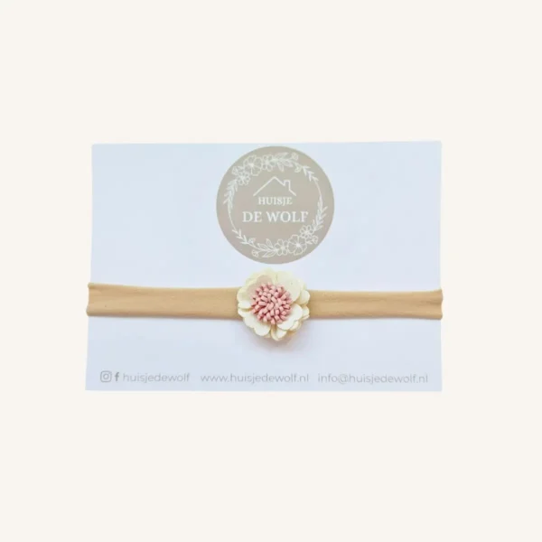 Babyhaarbandje Benthe - Gebroken wit 1500x1500